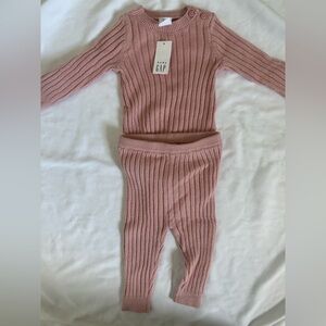 GAP Soft Pink Knit Baby Set